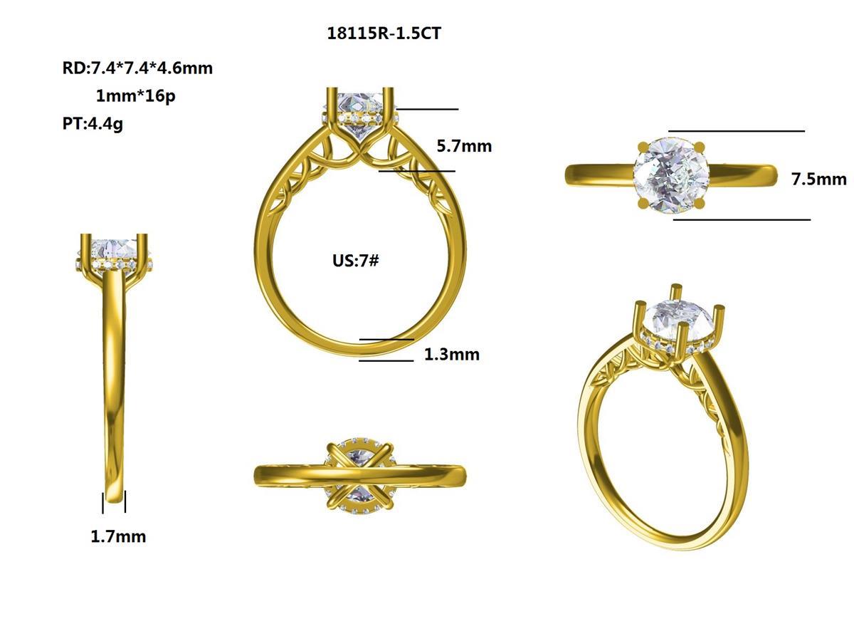 18115R-1.5CT Ring With Diamond