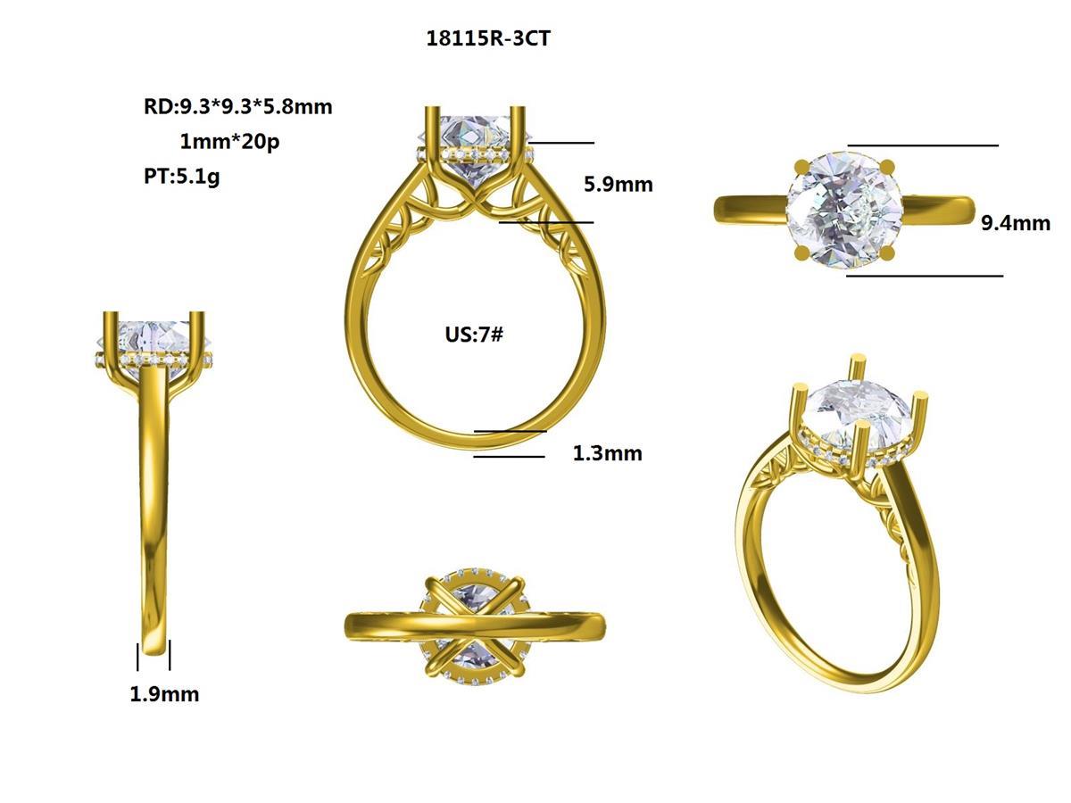 18115R-3.0CT Ring With Diamond