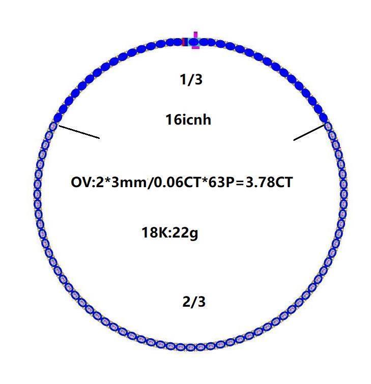18310N-OV0.07 Necklace With Diamond