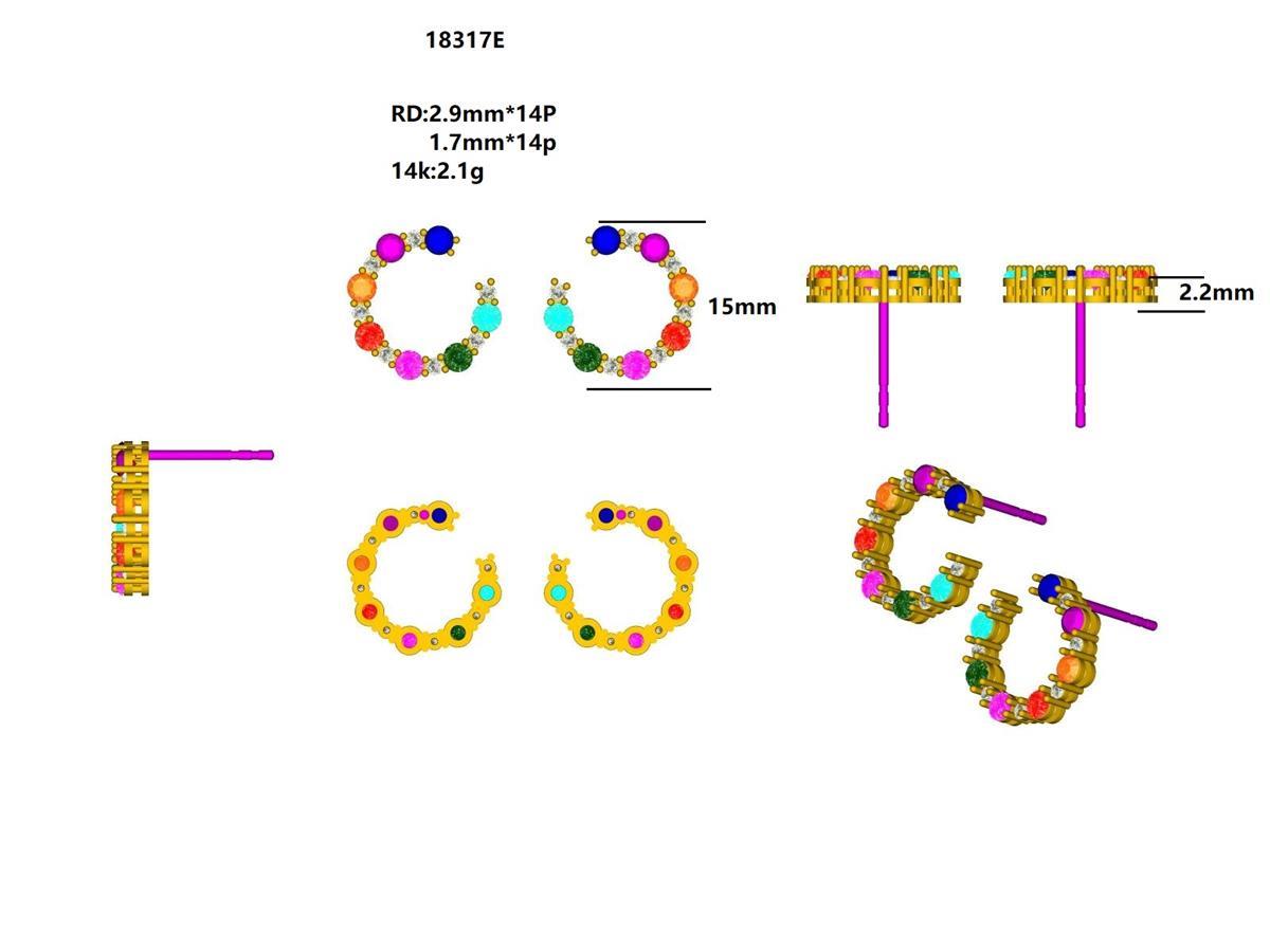 18317E Earring With Diamond