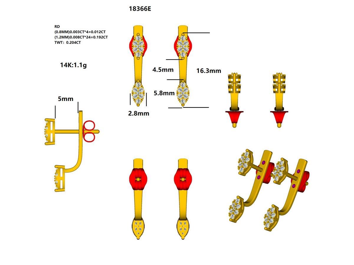 18366E Earring With Diamond