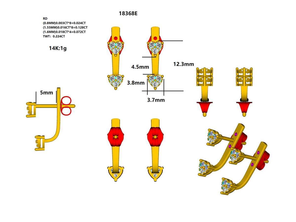 18368E Earring With Diamond