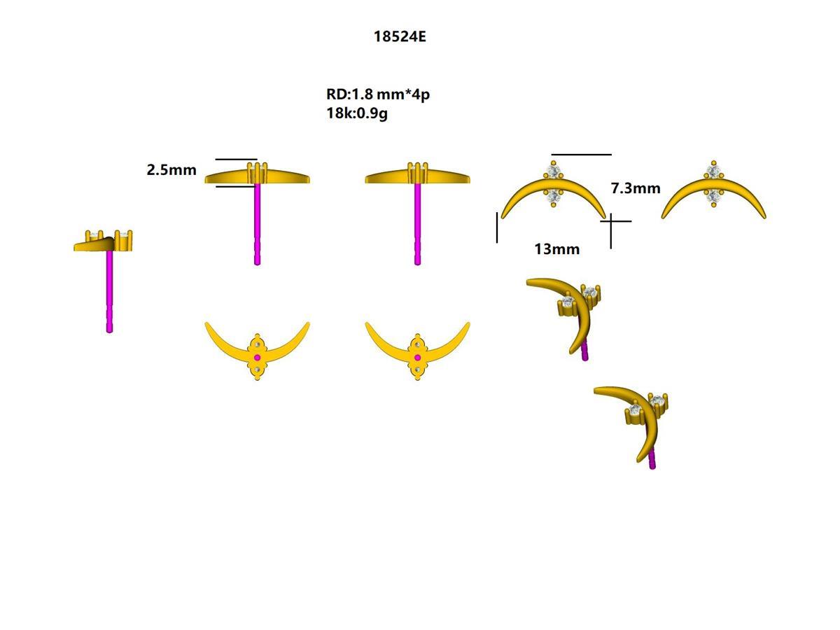 18524E Earring With Diamond
