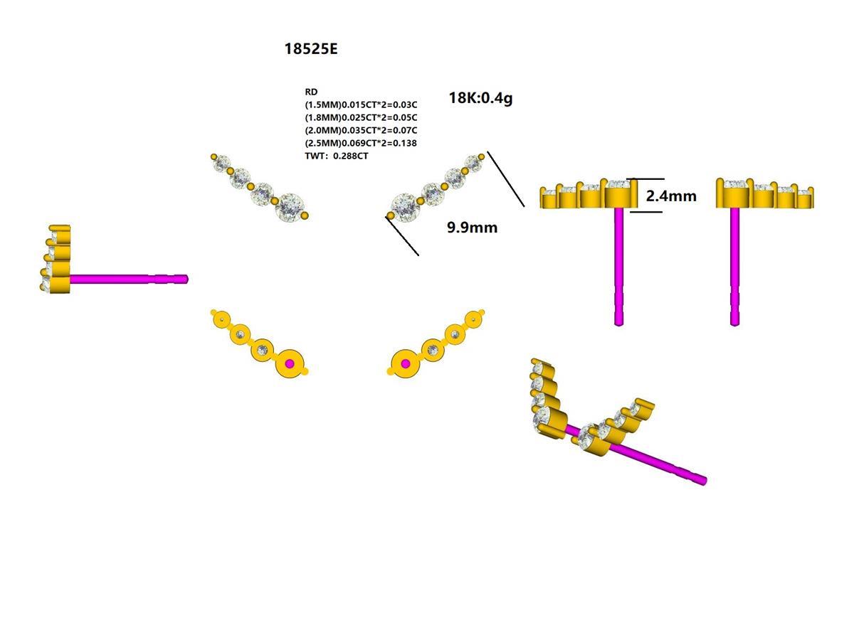 18525E Earring With Diamond