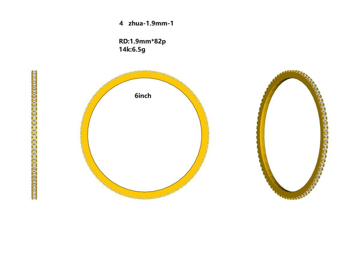 18542BR-RD1.9MM Bracelet With Diamonds