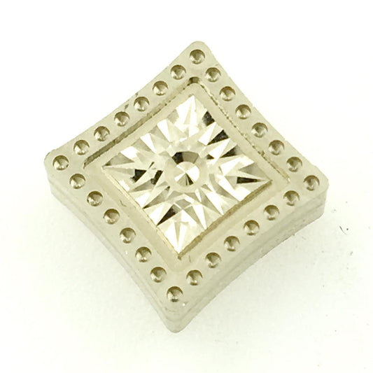 14K 3D Diamond Chain Pendant