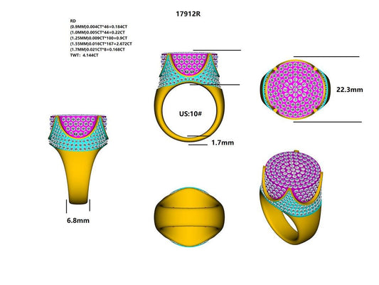 17912R - RING WITH DIAMONDS