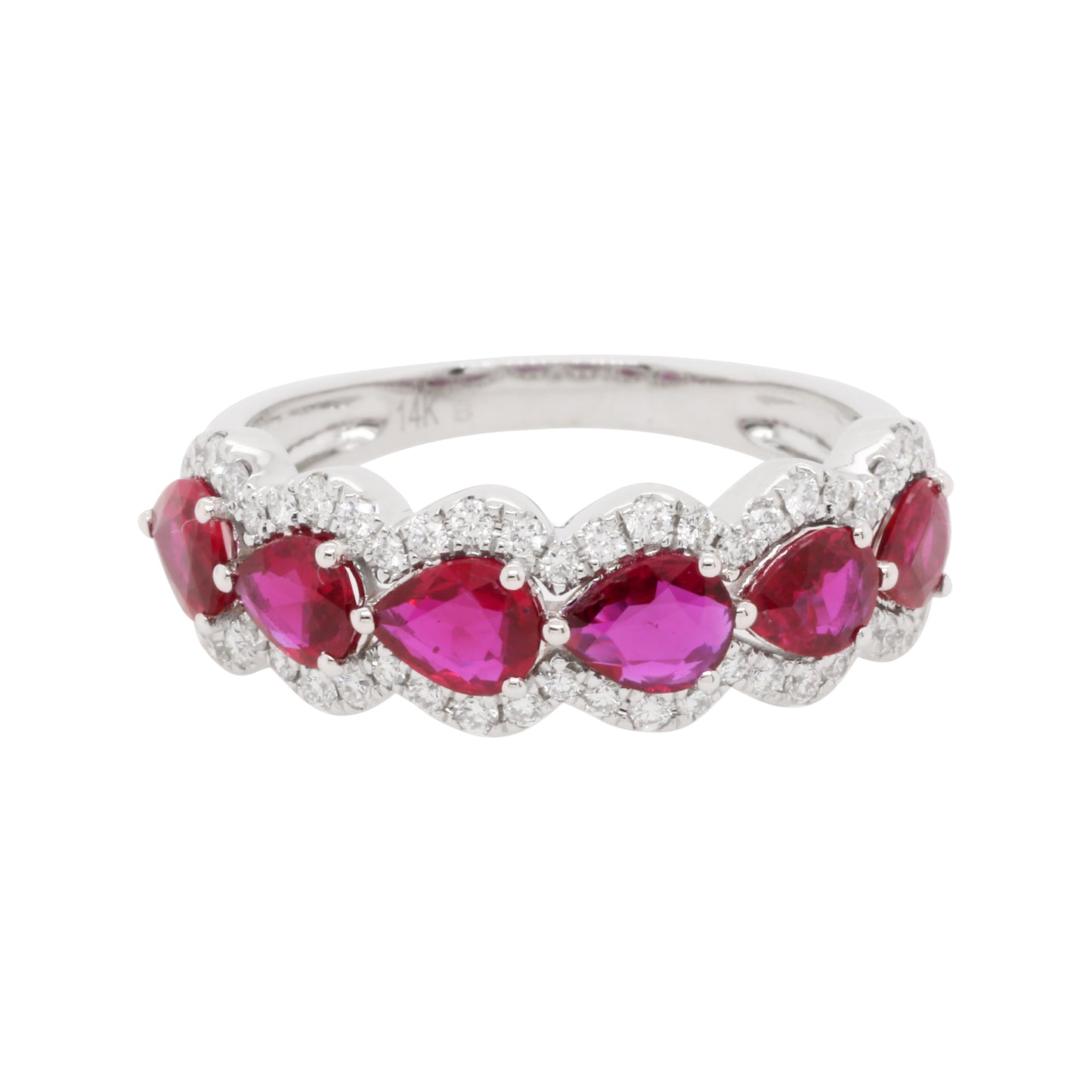 18379R - 14K Gold with Ruby and Diamonds Ring