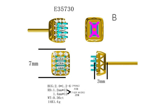 19319E EARRING WITH DIAMONDS