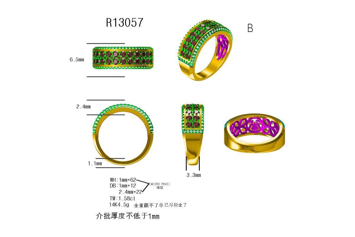19323R RING WITH DIAMONDS