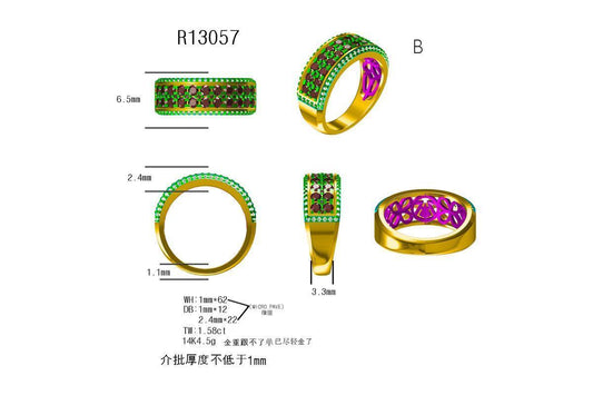 19323R RING WITH DIAMONDS