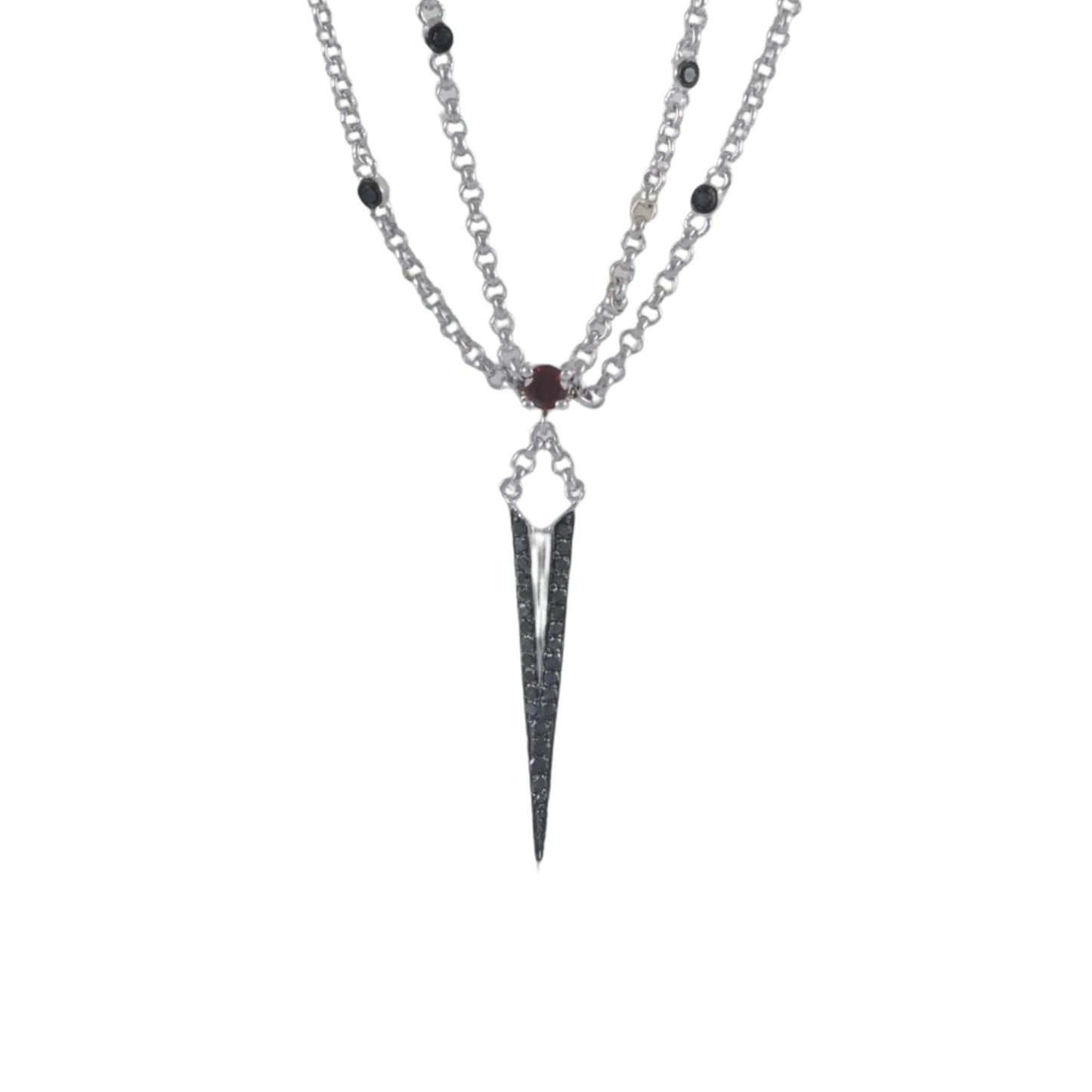 11575N Necklace With Diamond & Gemstone