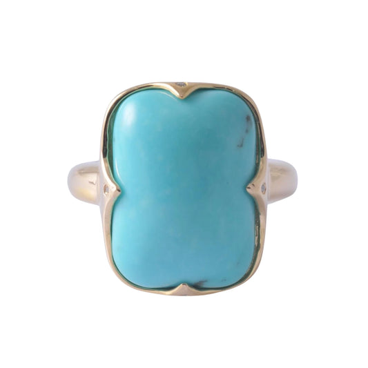 12144R Ring With Diamond & Gemstone