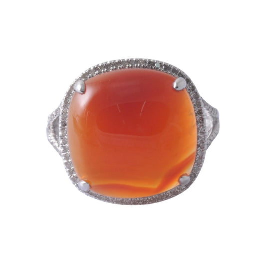 12145R Ring With Diamond & Gemstone