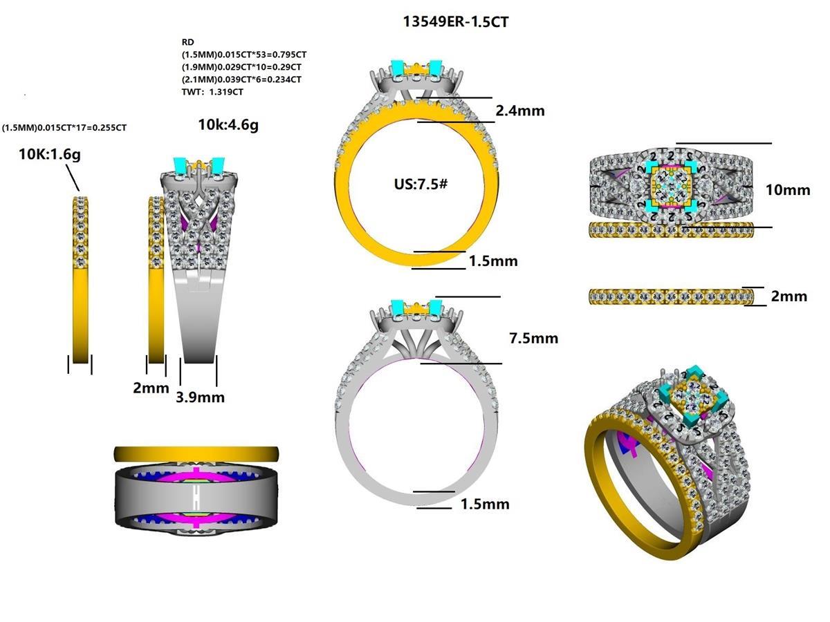 13549R-1.5CT Ring With Diamond