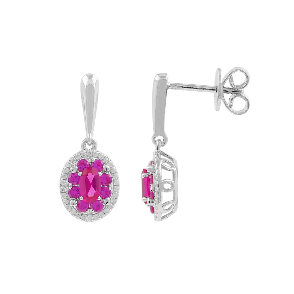 15386E-OV8X6 Earring With Diamond & Gemstone