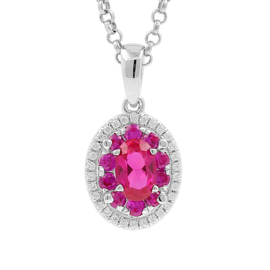 15386P-OV9X7 Pendant With Diamond And Gemstone