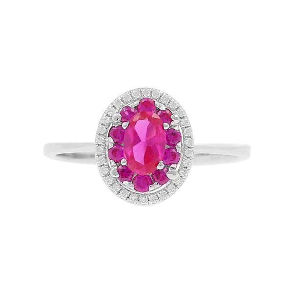 15386R-OV9X7 Ring With Diamond & Gemstone