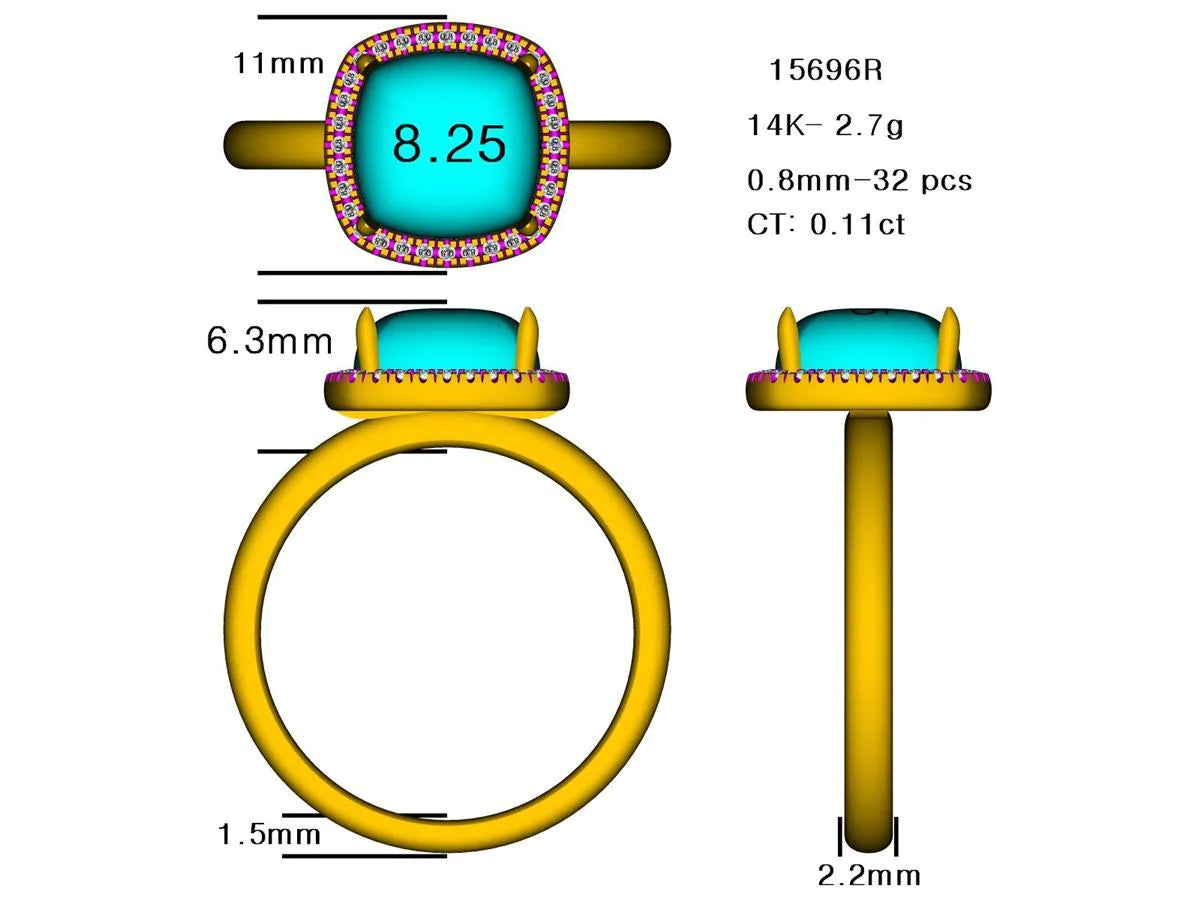 15696R Ring With Diamond