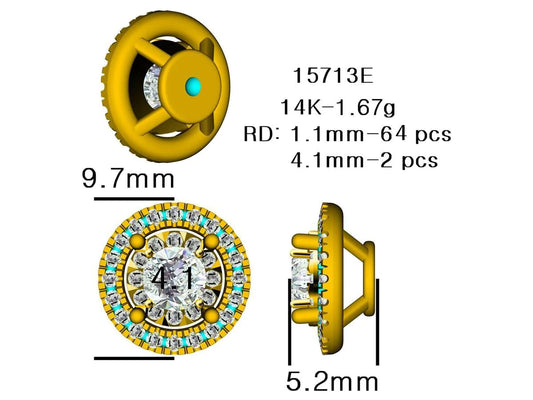 15713E Earring With Diamond