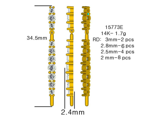 15773E Earring With Diamond