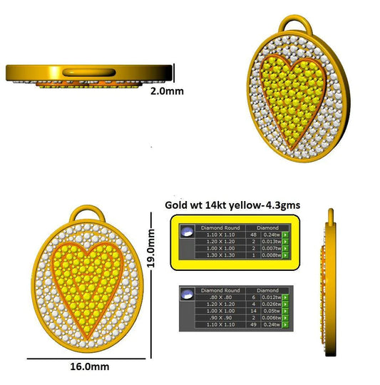 16062P-L Pendant With Diamond