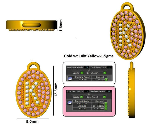 16064P Pendant With Diamond And Gemstone