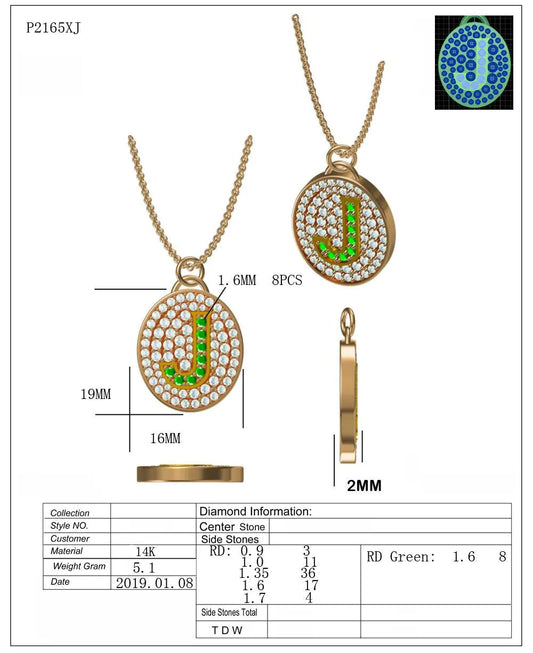 16067P Pendant With Diamond And Gemstone