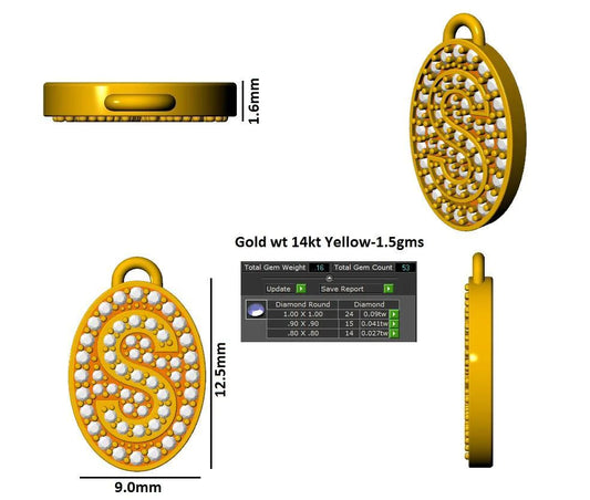 16069P Pendant With Diamond And Gemstone