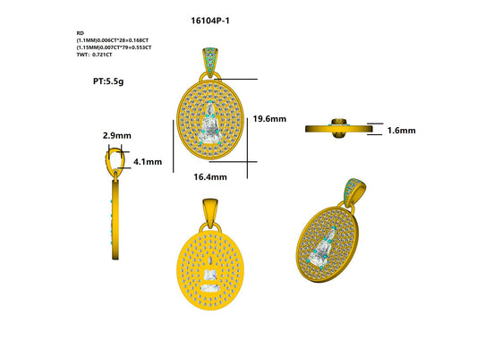 16104P Pendant With Diamond