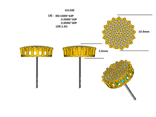 16138E Earring With Diamonds