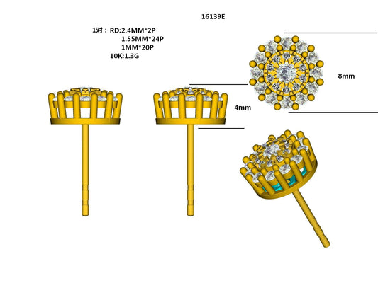 16139E Earring With Diamonds