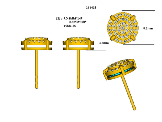 16141E Earring With Diamonds