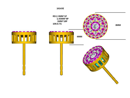 16143E Earring With Diamonds