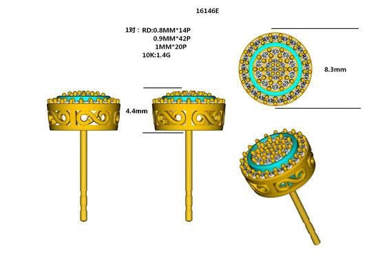 16146E Earring With Diamonds