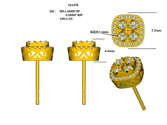 16147E Earring With Diamonds