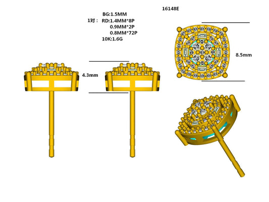 16148E Earring With Diamonds