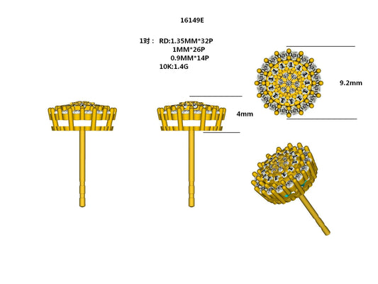 16149E Earring With Diamonds