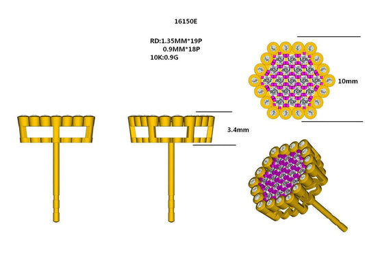16150E Earring With Diamonds