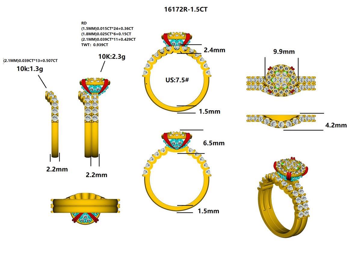 16172R-1.5CT Ring With Diamond