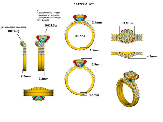 16172R-1.5CT Ring With Diamond