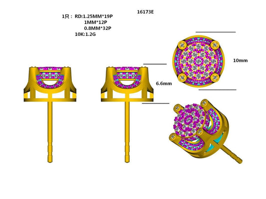 16173E Earring With Diamonds