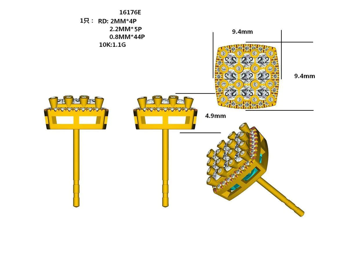 16176E Earring With Diamonds