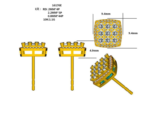 16176E Earring With Diamonds