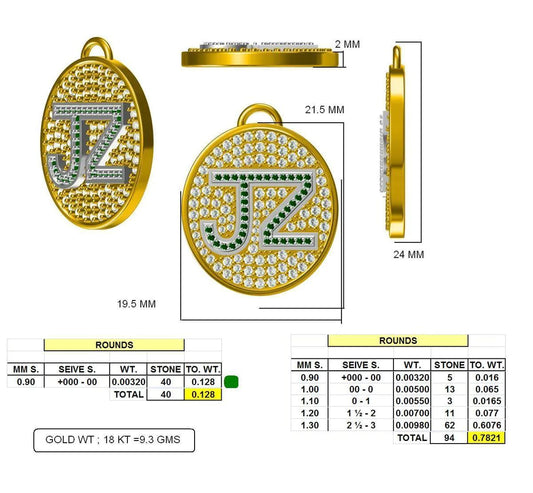 16209P Pendant With Diamond And Gemstone