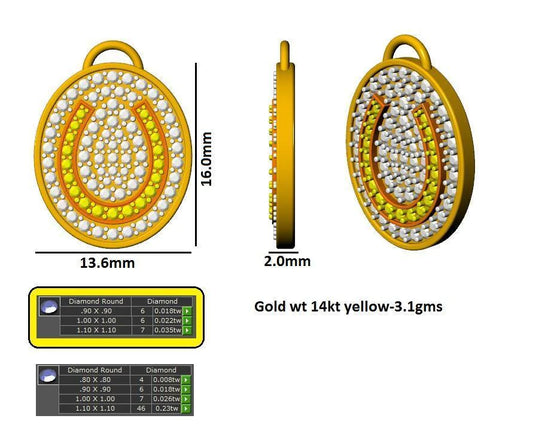 16215P Pendant With Diamond And Gemstone