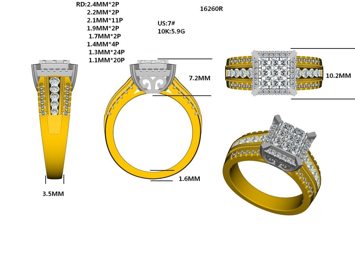 16260R Ring With Diamonds
