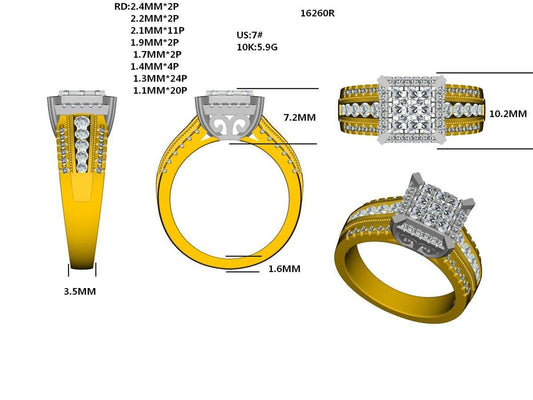 16260R Ring With Diamonds