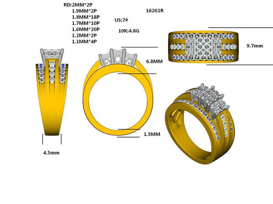 16261R Ring With Diamonds