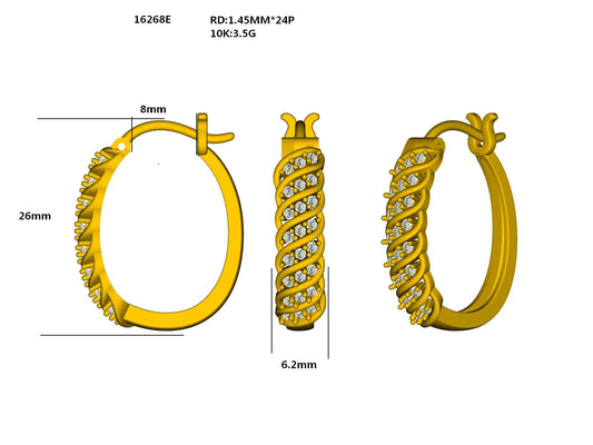 16268E Earring With Diamonds
